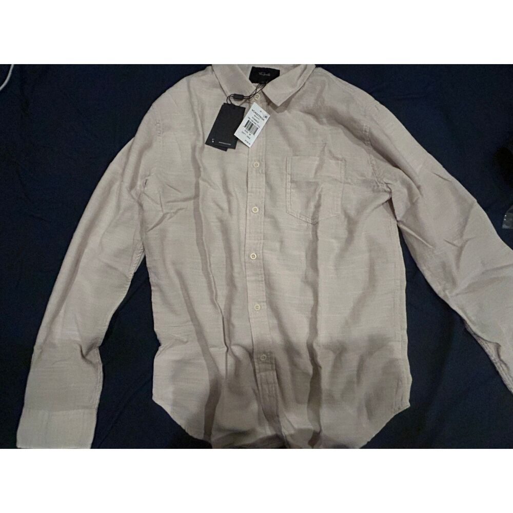 Rails Dress Shirt Wyatt Hummus Medium Men's Button Up Long Sleeve New Tags